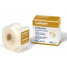 Leukopor 9,2 m x 1,25 cm cerotto in dispenser in TNT per pelli sensibili