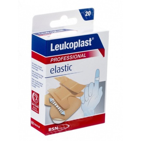 Leukoplast elastic 20 patchs assortis 3 tailles - doigts