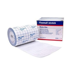 Leukoplast Fixomull stretch 10 mx 10 cm mehka in raztegljiva samolepilna gaza