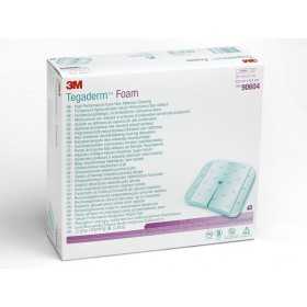 3M Tegaderm Medicazione in schiuma di poliuretano non adesiva, 90604 - per tracheostomia - 10 pz.
