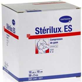 Stérilux ES sterilná gáza z bavlny titul 17 7,5 x 7,5 cm - 50 ks. (vo vrecúškach po 2 ks)