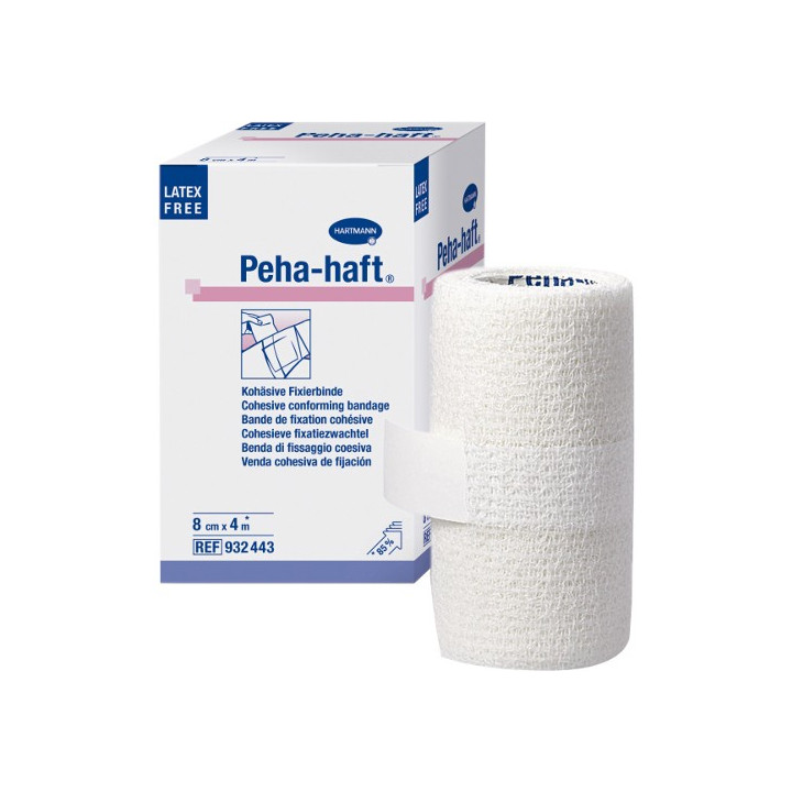 Peha-haft sans latex Bandage de fixation cohésif 4cm x 4m