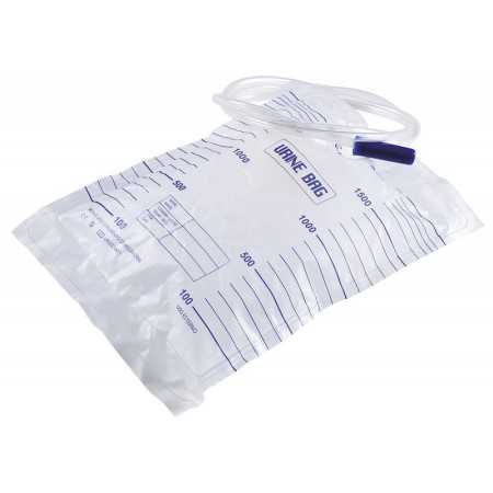 Bolsas Orina Cama 2 lt con tubo 130 cm sin desagüe - 25 uds.