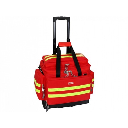 Smart bag com carrinho - médio - vermelho