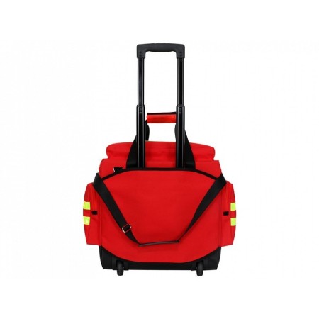 Slimme tas met trolley - medium - rood