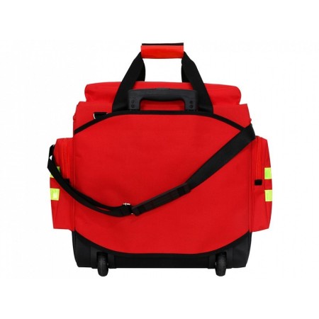 Slimme tas met trolley - medium - rood