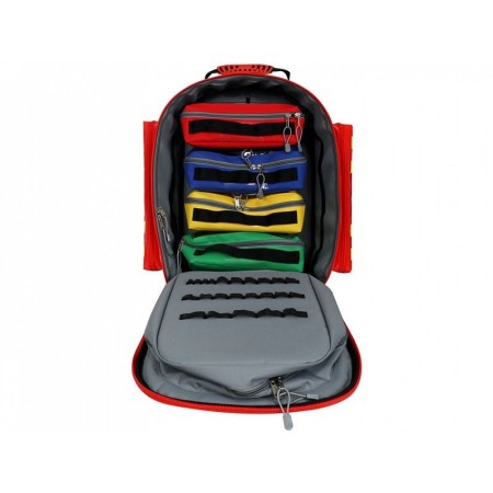 Logic 2 pvc backpack with trolley - red