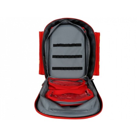 Logic 2 pvc backpack with trolley - red