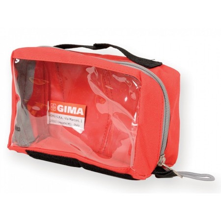 Handväska e1 - rektangulär med fönster - röd