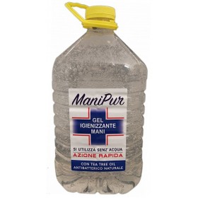 Manipur Gel Higienizante de Manos a base de Alcohol + Aceite de Árbol de Té - 5 litros