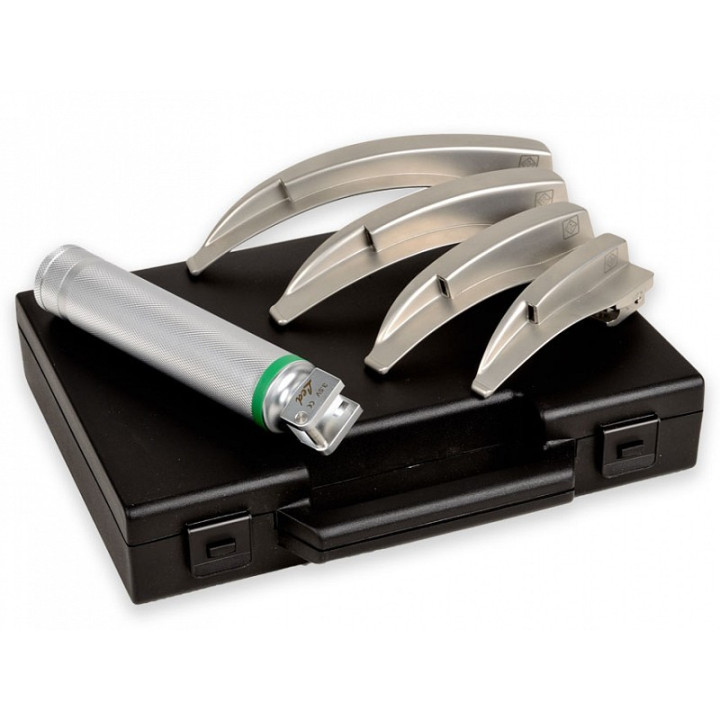 Laryngoskopset "maxlite" med fiberoptik och LED 4 blad mc-int 1-2-3-4 - 3,5 V