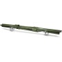Opvouwbare militaire stretcher met groen canvas