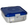 Container with small filter h 100 mm - perforated blue