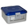 Recipiente com filtro pequeno h135 mm - azul perfurado