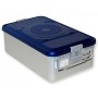 Behälter mit mittelfilter h150 mm - perforiert blau