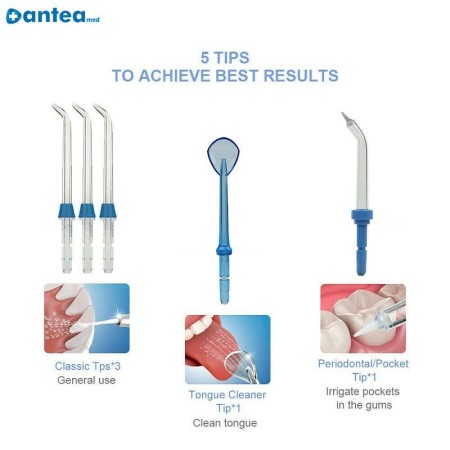 Anteajet water flosser with 10 settings
