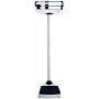 Mechanical column scale with slider reading and large wheeled platform seca 711 with eye-level scale