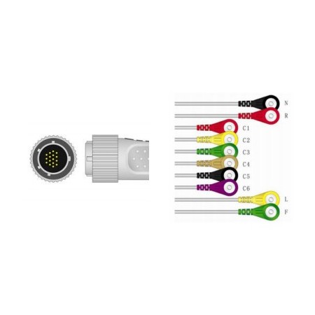 Cable de paciente de esfuerzo para ecg compatible con esaote