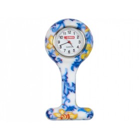 Ceas pentru asistenți medicali - rotund - cu model de frunze
