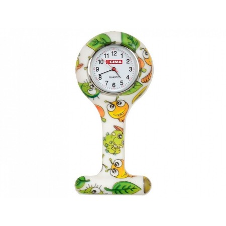 Nurses clock - rund - caterpillar design