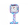 Nurses' watch - square - purple/blue pattern