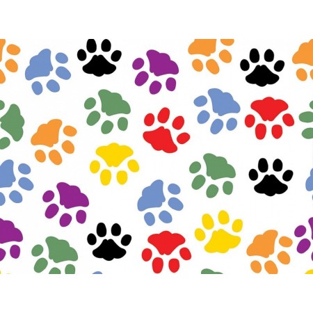 Gedessineerde pet - voetafdrukken - m