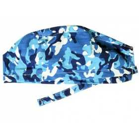 Vzorovaná čepice - vojenská modrá - m