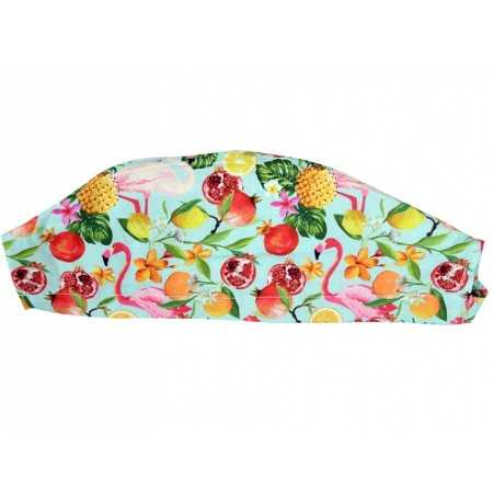 Patterned hat - flamingos - l