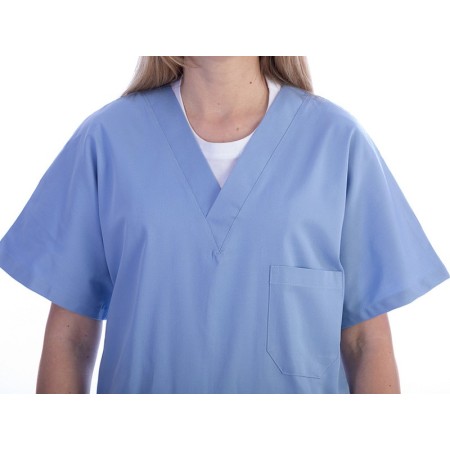 Tuniek - katoen/polyester - uniseks - maat xs lichtblauw