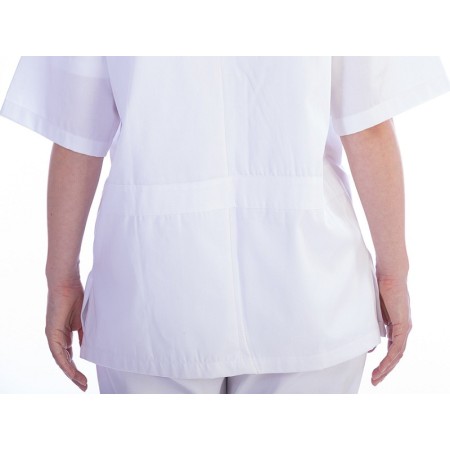 Buttoned tunic - cotton/pol. - woman s white