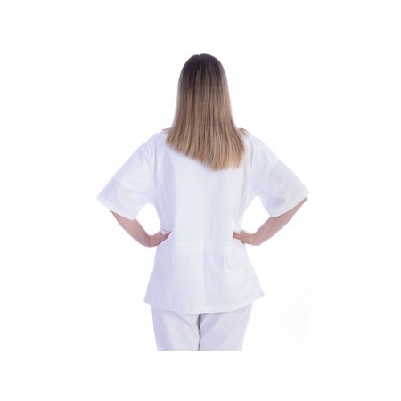 Tunic with buttons-cotton/ pol.-donna xxl white