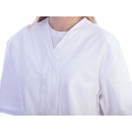 Veste à boutons - coton/pol. - femme xxl blanche