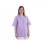 Blus med knappar, bomull/polyester, dam, XS, lila