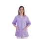 Casacca con bottoni-cotone/pol.-donna xs viola