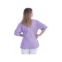 Tunic with buttons-cotton/ pol.-donna xs purple