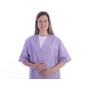 Casacca con bottoni-cotone/pol.-donna xl viola