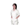 Knäppt tunika – bomull/pol – unisex xs vit