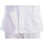 Tunique boutonnée - coton/pol. - unisexe l blanc