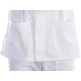 Túnica con botones-algodón/pol.-unisex l blanco