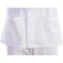 Vit unisexrock med knappar i bomull/polyester, XXL