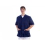 Casacca con bottoni-cotone/pol.-unisex xs blu