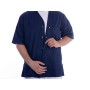 Tunic with buttons-cotton/pol.-unisex s blue