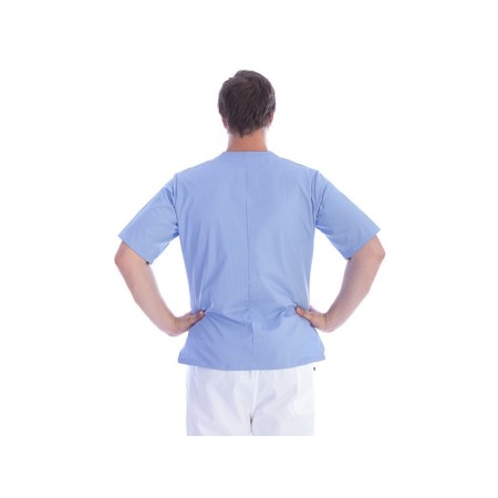 Tunika z guzikami-bawełna/pol.-unisex xl jasnoniebieska