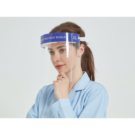 Disposable anti-fog face screen