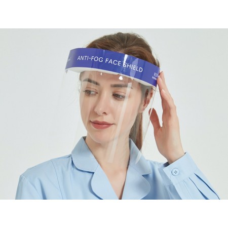 Disposable anti-fog face screen