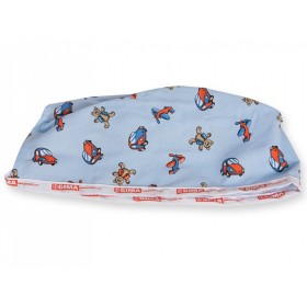 Patterned hat - light blue