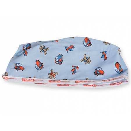 Patterned hat - light blue