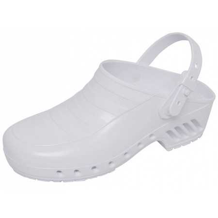 White clogs - no holes with strap - 38 - 1 pair