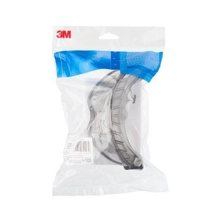 Ochelari de protecție 3m 2890s, lentilă pc transparentă (as/af), etanș la gaz, bandă elastică