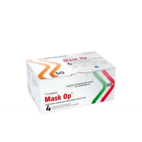 Mask Op - masca chirurgicala cu 4 straturi cu vizor anti-aburire - 50 buc.